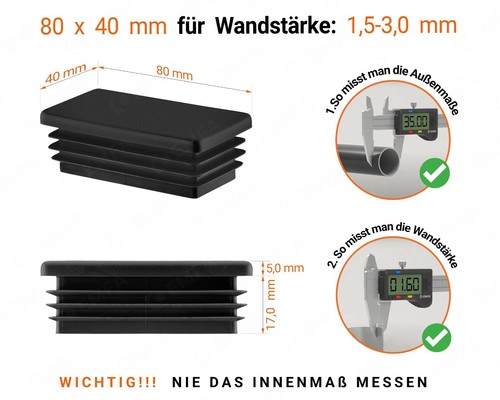 80x40 lamellenstopfen - mm,